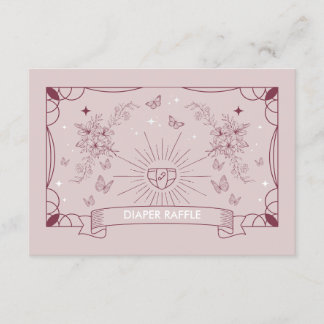 Dotter Tarot Baby Shower Diaper Raffle Tilläggskort