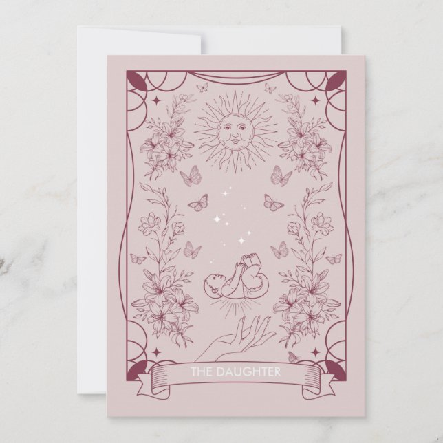 Dotter Tarot Baby Shower-inbjudan Inbjudningar (Framsida)