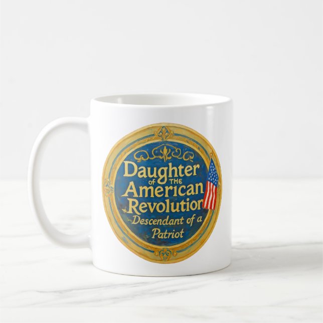 Dotter till amerikanska revolutionen ättling patri kaffemugg (Vänster)