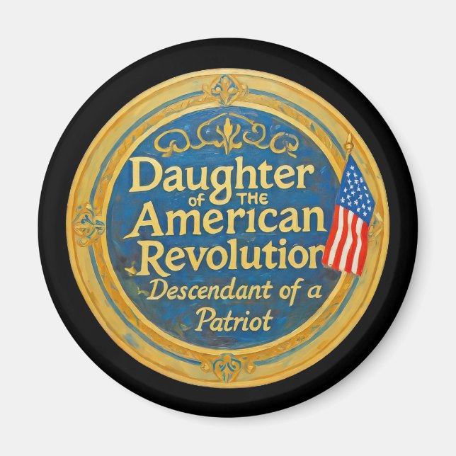 Dotter till amerikanska revolutionen ättling patri magnet (Framsidan)