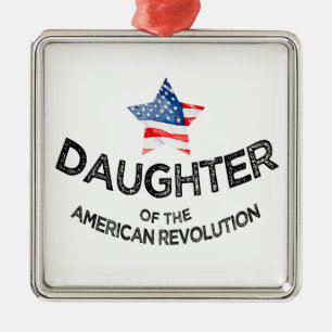Dotter till amerikanska revolutionen DAR stjärna r Julgransprydnad Metall