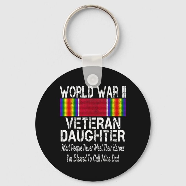 Dotter till andra världskrigets veteran - Militär  Nyckelring (Framsida)