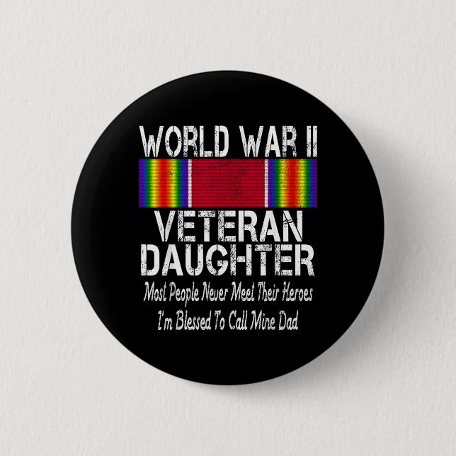 Dotter till andra världskrigets veteran - Militärv Knapp (Framsida)