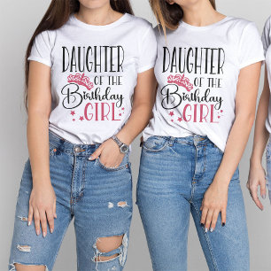 Dotter till Birthday Girl Anpassningsbar Family T Shirt