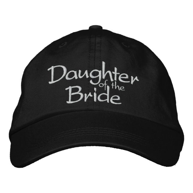 Dotter till Bride Embroidered Bröllop Cap Broderad Keps (Framsida)