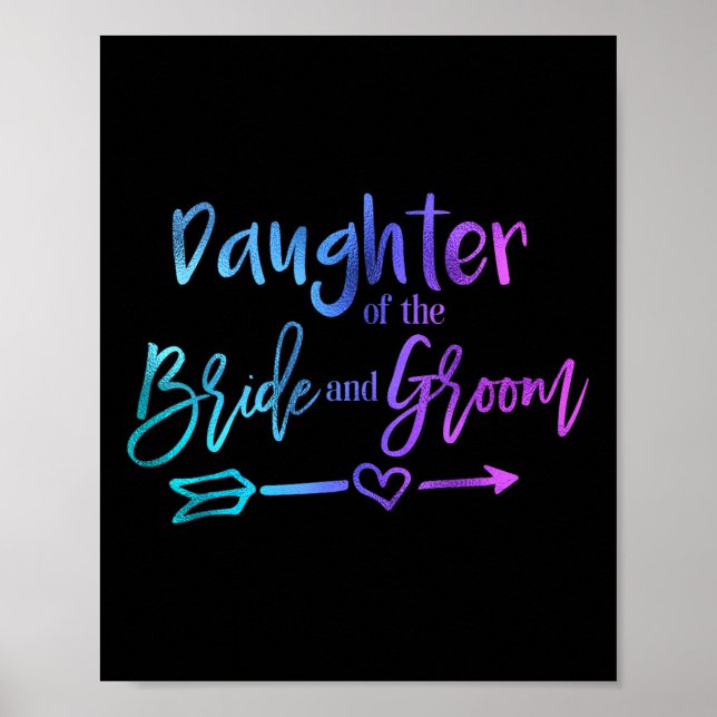 Dotter till Bröllop som matchar skam och groom Poster (Framsidan)