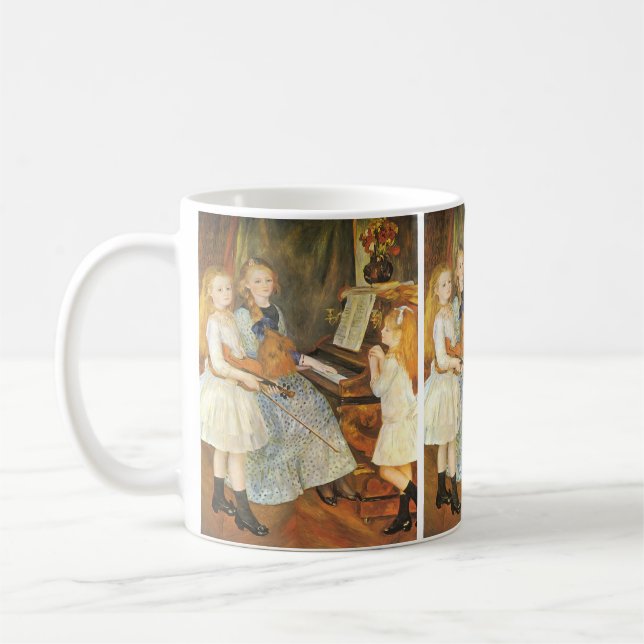 Dotter till Catulle Mendes av Pierre Renoir Kaffemugg (Vänster)