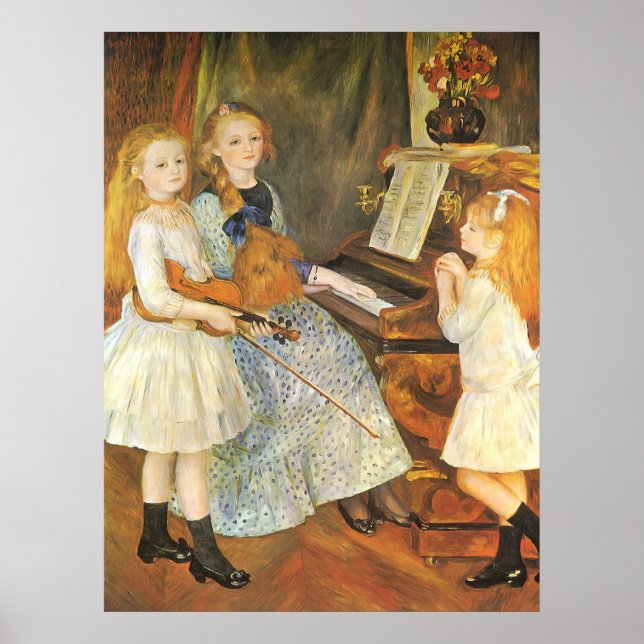 Dotter till Catulle Mendes av Pierre Renoir Poster (Framsidan)