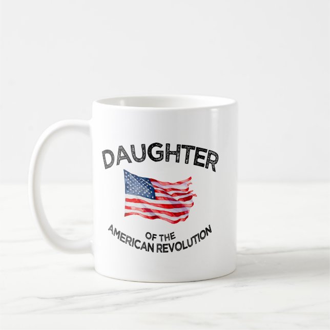 Dotter till den amerikanska revolutionen DAR- arv Kaffemugg (Vänster)