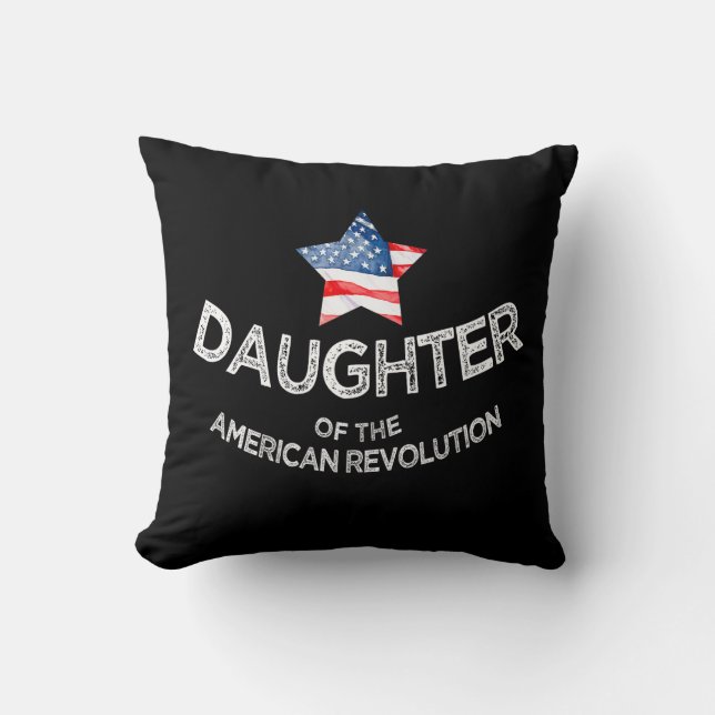 Dotter till den amerikanska Revolutionen DAR Star Kudde (Framsida)