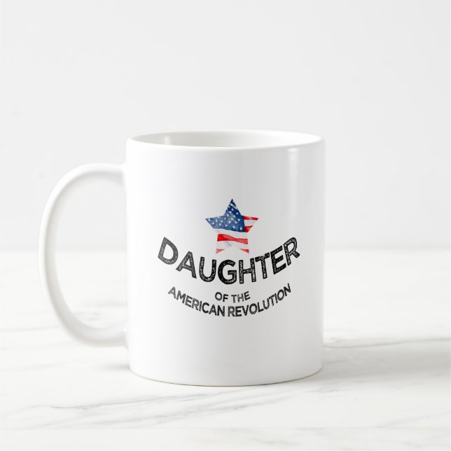 Dotter till den amerikanska revolutionen DAR-stjär Kaffemugg (Vänster)