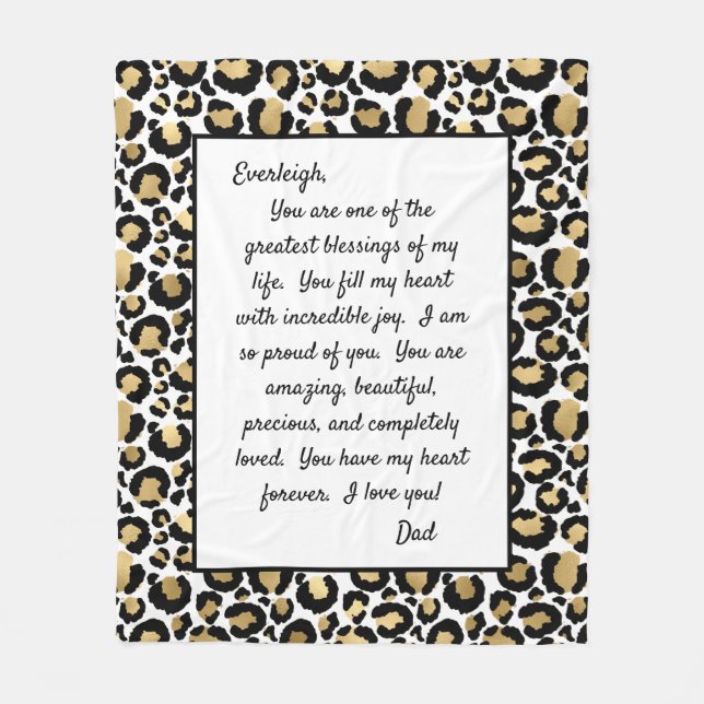 Dotter till dig fleecefilt (Framsidan)