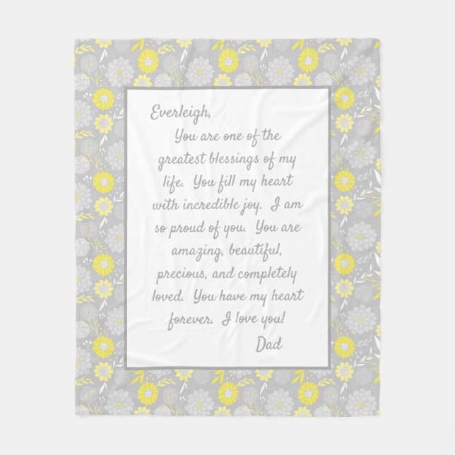 Dotter till dig fleecefilt (Framsidan)