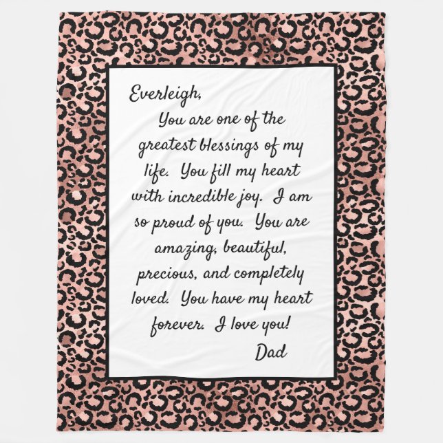 Dotter till dig fleecefilt (Framsidan)