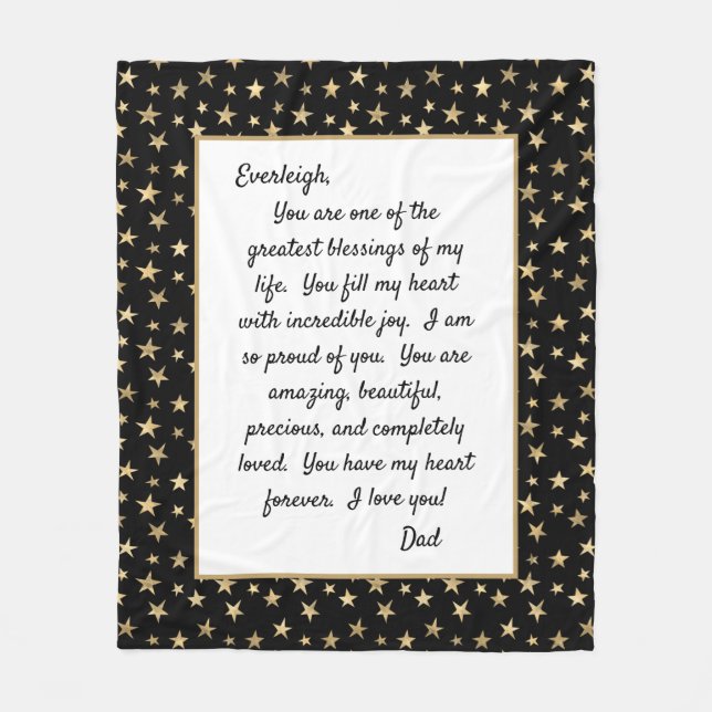 Dotter till dig fleecefilt (Framsidan)