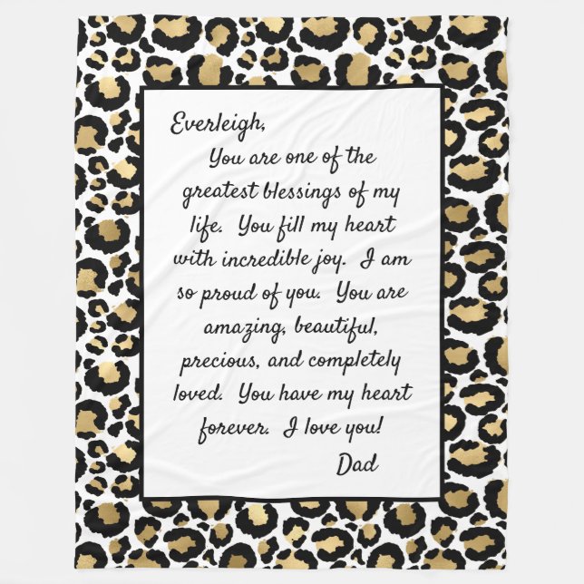 Dotter till dig fleecefilt (Framsidan)