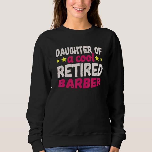 Dotter till en cool pensionerad barberare t shirt (Framsida)
