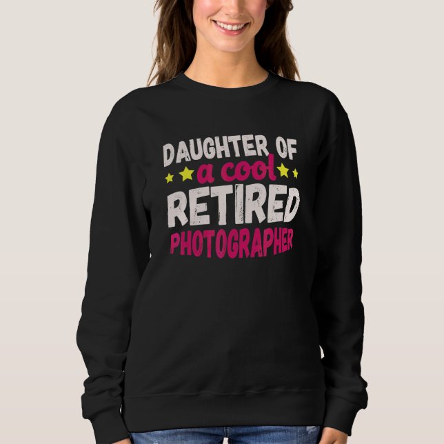 Dotter till en cool pensionerad fotograf t shirt (Framsida)