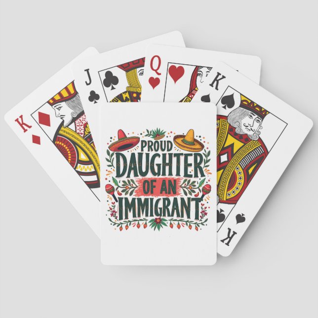 Dotter till en immigranter från Mexiko Casinokort (Baksidan)