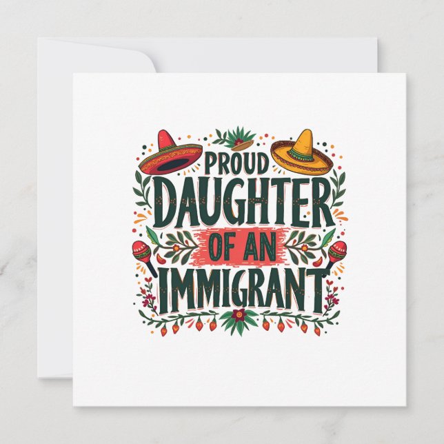 Dotter till en immigranter från Mexiko Julkort (Framsida)