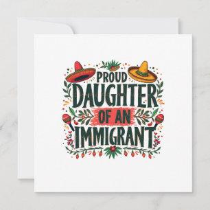 Dotter till en immigranter från Mexiko Julkort