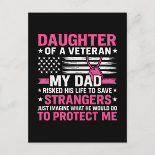 Dotter till en veterinär Fars dag Veteran Pappa Helg Vykort