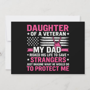 Dotter till en veterinär Fars dag Veteran Pappa Inbjudningar