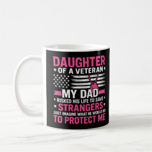 Dotter till en veterinär Fars dag Veteran Pappa Kaffemugg