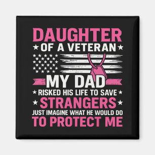 Dotter till en veterinär Fars dag Veteran Pappa Magnet