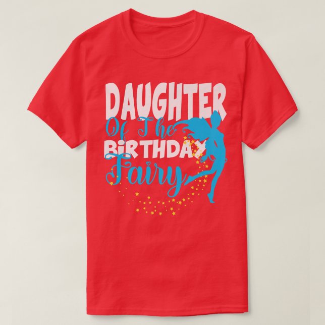Dotter till födelsedagen Fairy Fantasy Birthday Sq T Shirt (Design framsida)