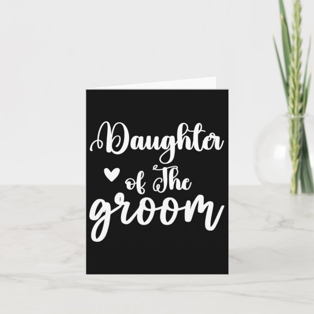 Dotter till Groom Bröllopsfest Matching Brida Kort (Framsida)