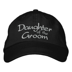 Dotter till Groom Embroeded Bröllop Cap Broderad Keps