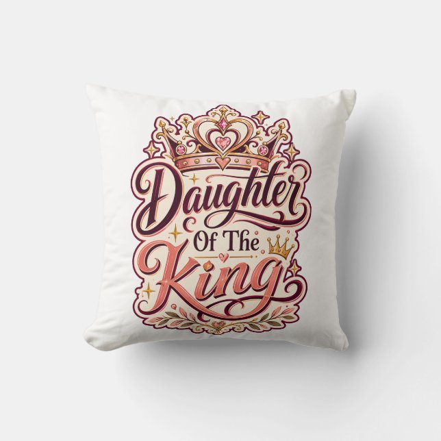 Dotter till Konung Kristen Design Trobaserad Kudde (Framsida)