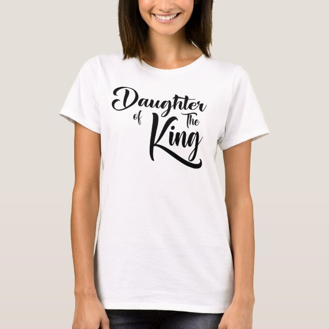 Dotter till Kung White T-Shirt (Framsida)