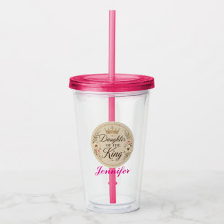 Dotter till kungen Anpassad (Fuchsia Rosa) Take Away Mugg