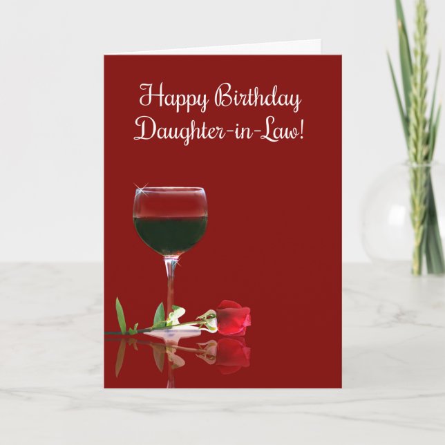 Dotter till Law Birthday Vin Card Helgkort (Framsida)