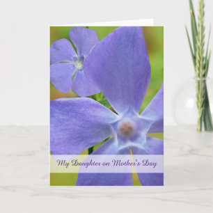Dotter till Mors dag med Blommar Vinca Vine Kort
