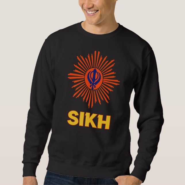 Dotter till Sikh Proud Punjabi Khanda Indians Gi Lång Ärmad Tröja (Framsida)