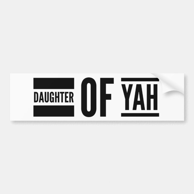 Dotter till Yah Hebrew Roots Messianic Bildekal (Framsidan)