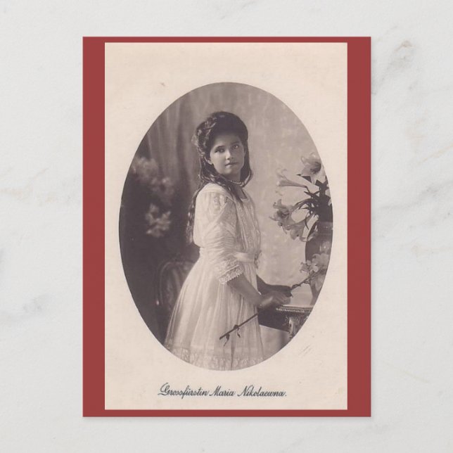 Dotter Tsar MARIE Romanov Ryssland #281 Vykort (Framsida)