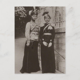 Dotter Tsar OLGA & TATIANA Romanov Ryssland #279 Vykort