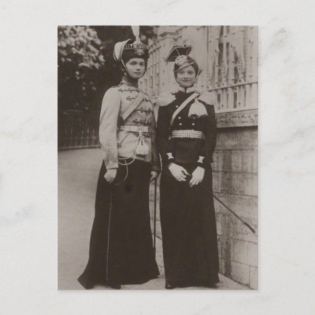 Dotter Tsar OLGA & TATIANA Romanov Ryssland #279 Vykort (Framsida)