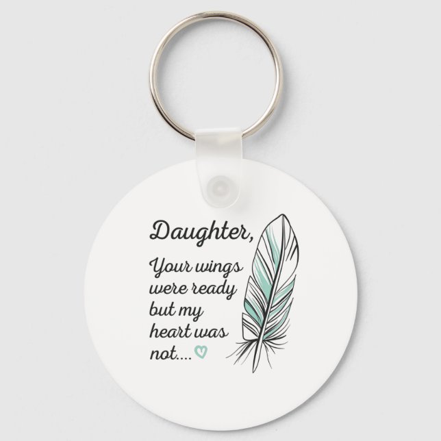 Dotter Vingar var Redo av mitt hjärta, inte minne Nyckelring (Framsida)