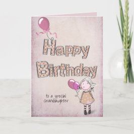 dotterdotters födelsedag med rosa ballonger kort
