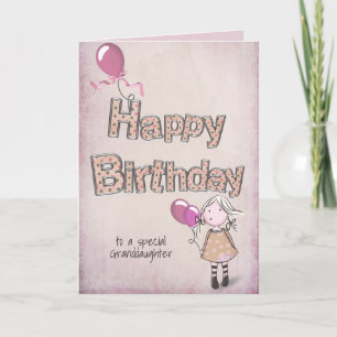 dotterdotters födelsedag med rosa ballonger kort