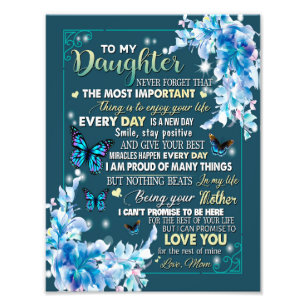 Dottergåvor Brev till min dotter från Pappa Fototryck