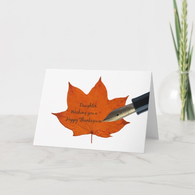 Dotterkort för Thanksgiving Helgkort (Framsida)