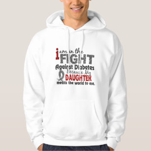 Dottern betyder världen till mig sockersjuka sweatshirt med luva