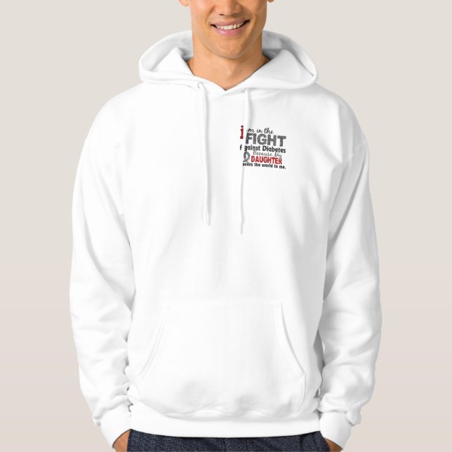 Dottern betyder världen till mig sockersjuka sweatshirt med luva (Framsida)