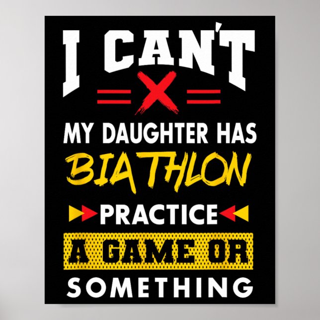 Dottern har biatlon Practice från besatta föräldra Poster (Framsidan)